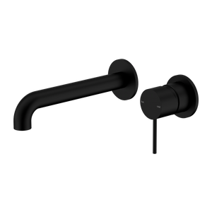 NERO MECCA WALL BASIN/BATH MIXER WITH SEPARATE BACK PLATE MATTE BLACK (AVAILABLE IN 120MM,160MM,185MM, 230MM AND 260MM)