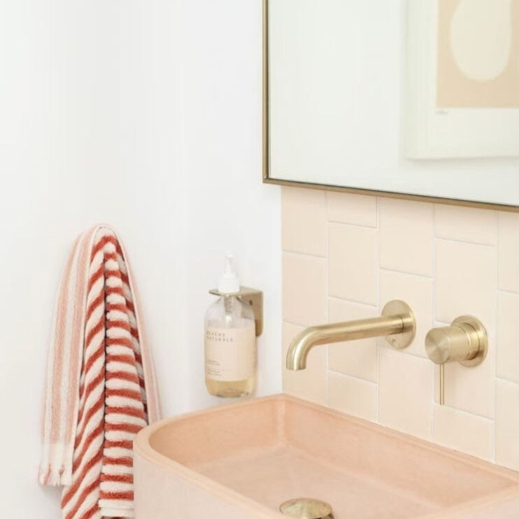 NERO MECCA WALL BASIN/BATH MIXER WITH SEPARATE BACK PLATE BRUSHED GOLD (AVAILABLE IN 120MM,160MM,185MM, 230MM AND 260MM)