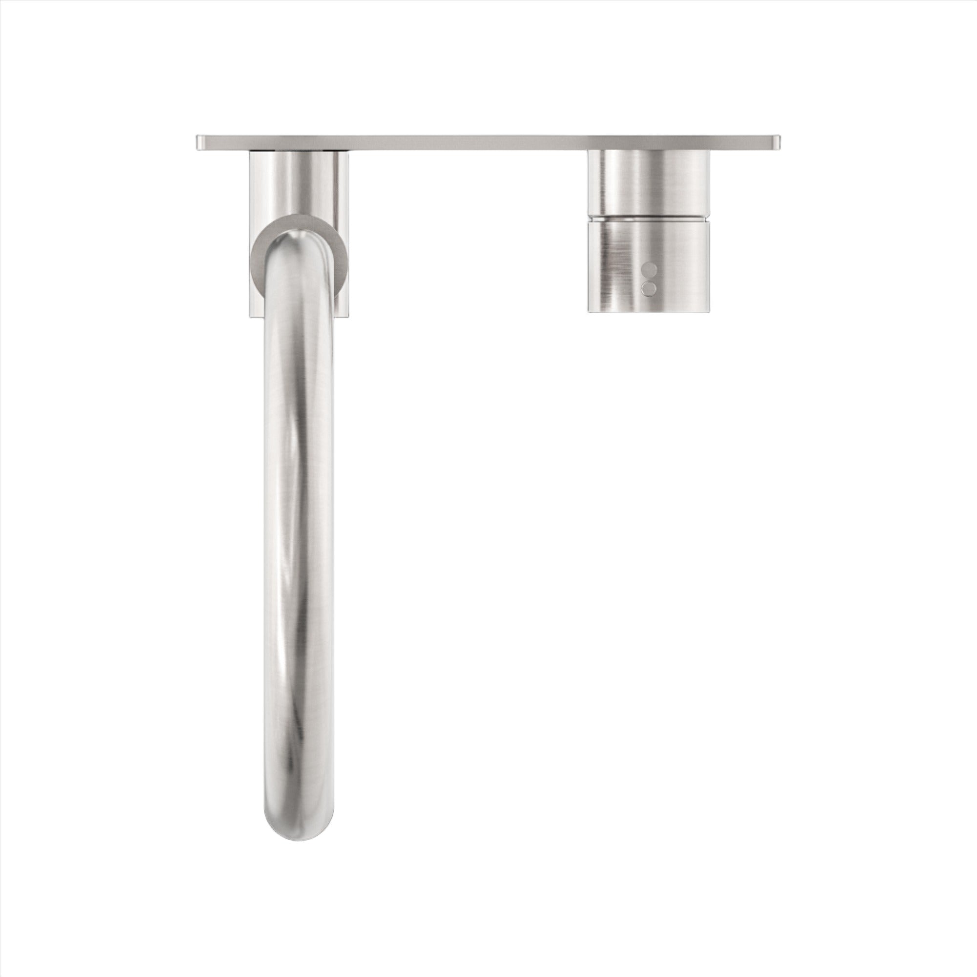 NERO MECCA WALL BASIN/ BATH MIXER SWIVEL SPOUT HANDLE UP BRUSHED NICKEL