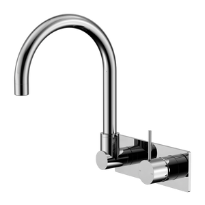 NERO MECCA WALL BASIN/BATH MIXER SWIVEL SPOUT HANDLE UP CHROME