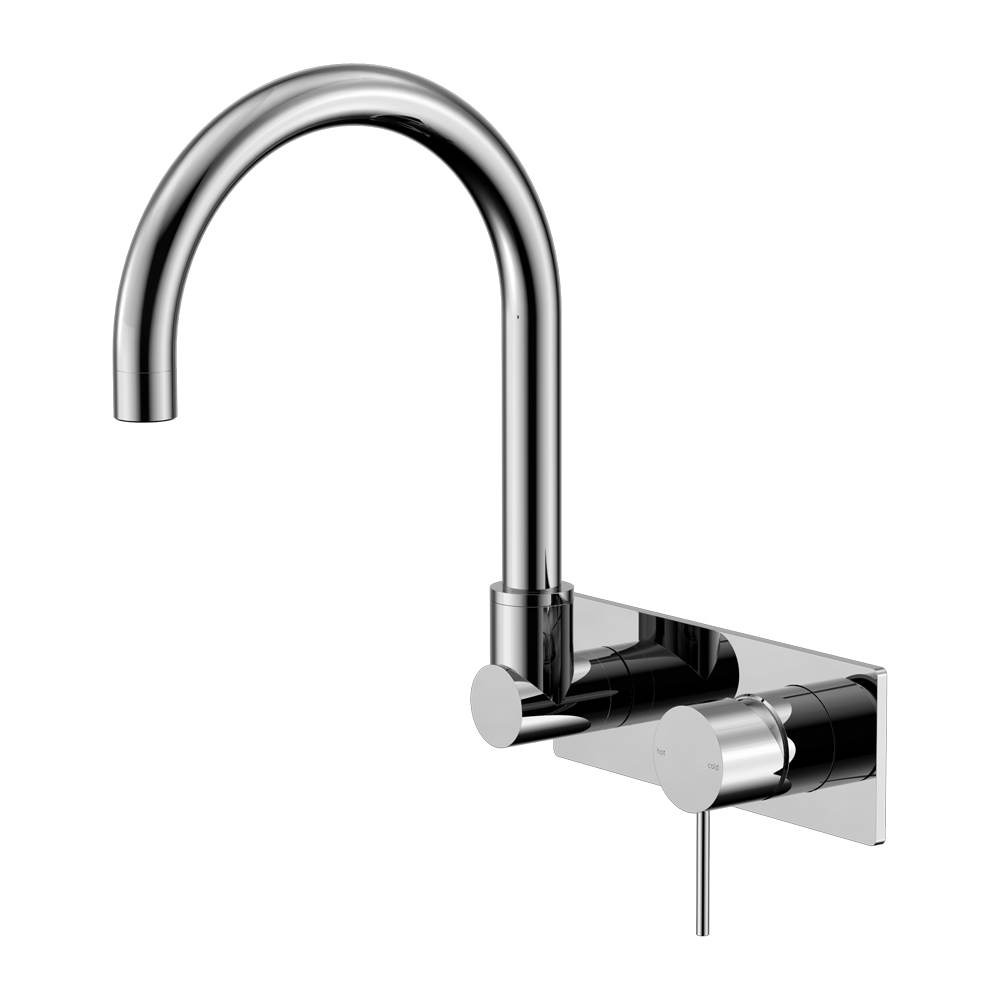 NERO MECCA SWIVEL SPOUT WALL BASIN/BATH MIXER  CHROME