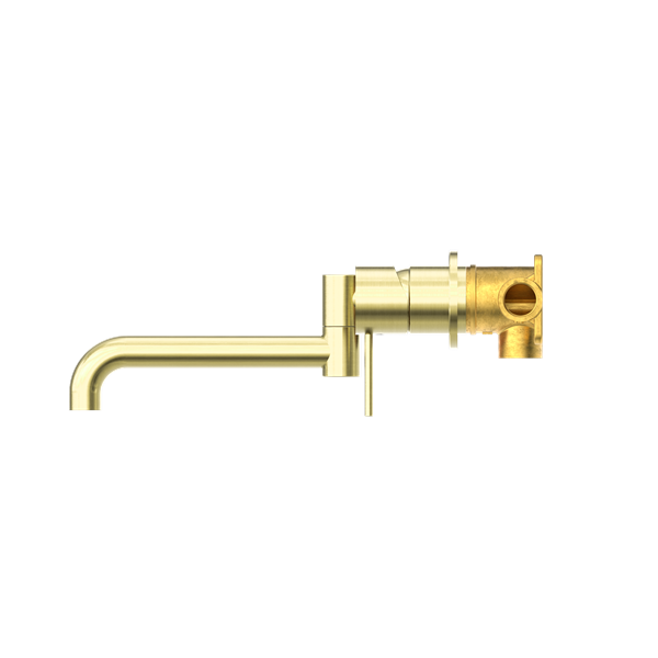 NERO MECCA WALL BASIN/ BATH MIXER SWIVEL SPOUT BRUSHED GOLD