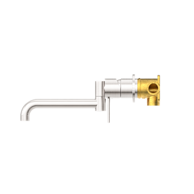 NERO MECCA WALL BASIN / BATH MIXER SWIVEL SPOUT BRUSHED NICKEL