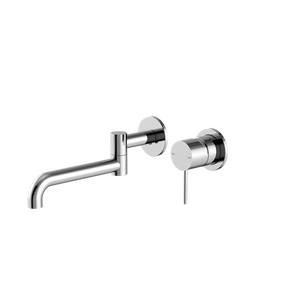 NERO MECCA SWIVEL SPOUT WALL BASIN/ BATH MIXER CHROME