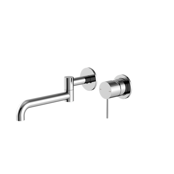 NERO MECCA SWIVEL SPOUT WALL BASIN/ BATH MIXER CHROME