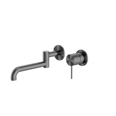 NERO MECCA WALL BASIN/BATH MIXER SWIVEL SPOUT GUN METAL