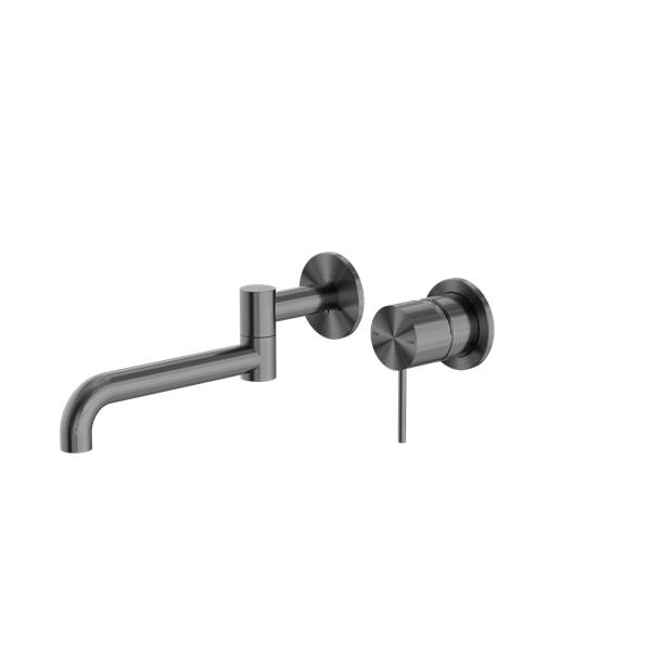 NERO MECCA WALL BASIN/BATH MIXER SWIVEL SPOUT GUN METAL