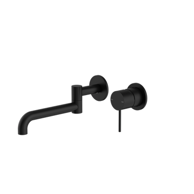 NERO MECCA WALL BASIN/BATH MIXER SWIVEL SPOUT MATTE BLACK