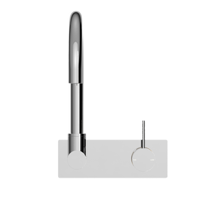 NERO MECCA WALL BASIN/BATH MIXER SWIVEL SPOUT HANDLE UP CHROME