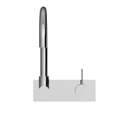 NERO MECCA WALL BASIN/BATH MIXER SWIVEL SPOUT HANDLE UP CHROME