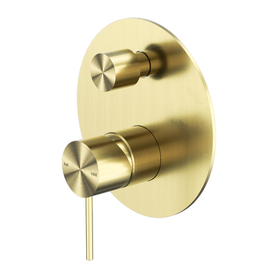 NERO MECCA SHOWER MIXER WITH DIVERTER BRUSHED GOLD