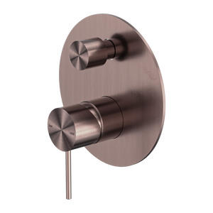 NERO MECCA SHOWER MIXER WITH DIVERTER BRUSHED BRONZE
