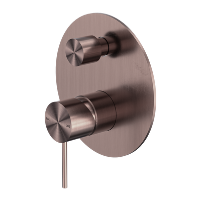 NERO MECCA SHOWER MIXER WITH DIVERTER BRUSHED BRONZE