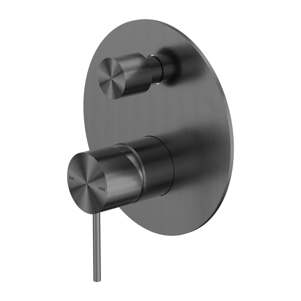 NERO MECCA SHOWER MIXER WITH DIVERTER GUN METAL