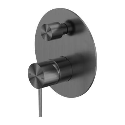 NERO MECCA SHOWER MIXER WITH DIVERTER GUN METAL