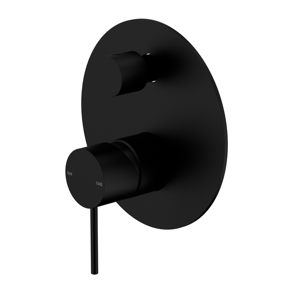 NERO MECCA SHOWER MIXER WITH DIVERTER MATTE BLACK