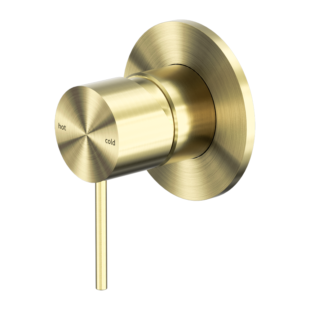 NERO MECCA SHOWER MIXER 80MM PLATE BRUSHED GOLD
