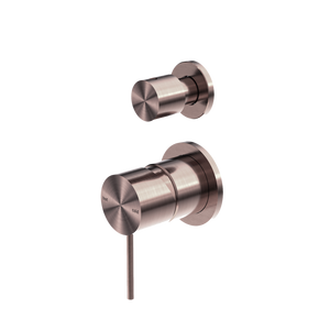 NERO MECCA SHOWER MIXER WITH DIVERTER SEPARATE BACK PLATE BRUSHED BRONZE