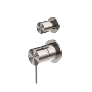 NERO MECCA SHOWER MIXER WITH DIVERTER SEPARATE BACK PLATE BRUSHED NICKEL