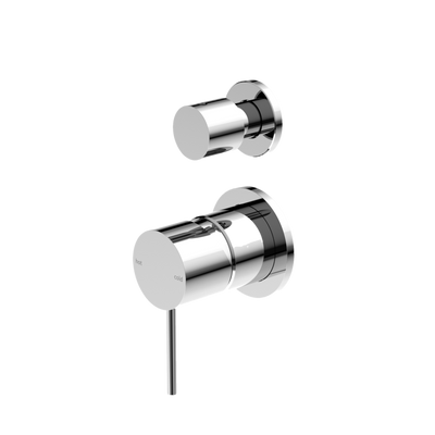 NERO MECCA SHOWER MIXER WITH DIVERTER SEPARATE BACK PLATE CHROME