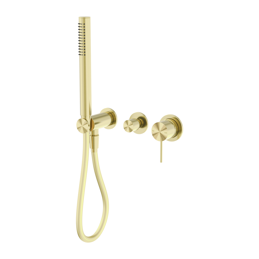 NERO MECCA SHOWER MIXER DIVERTER SYSTEM SEPARATE BACK PLATE BRUSHED GOLD