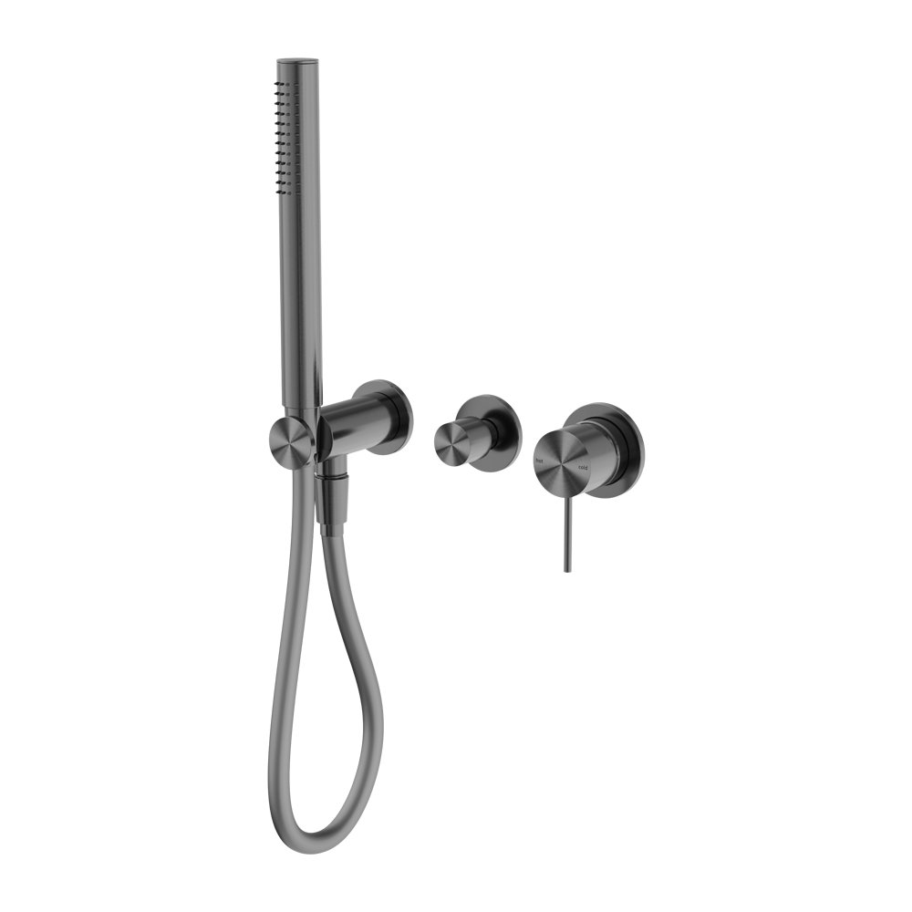 NERO MECCA SHOWER MIXER DIVERTER SYSTEM SEPARATE BACK PLATE GUN METAL