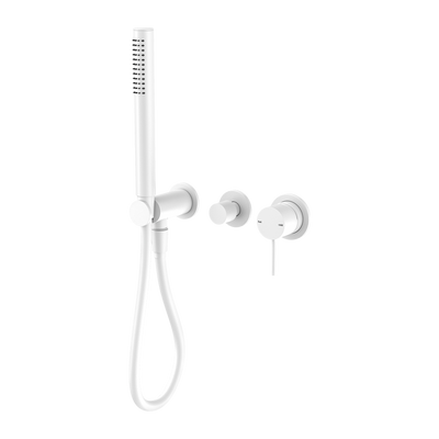 NERO MECCA SHOWER MIXER DIVERTER SYSTEM SEPARATE BACK PLATE MATTE WHITE