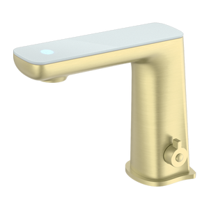 NERO CLAUDIA SENSOR MIXER WITH WHITE TOP DISPLAY 164MM BRUSHED GOLD
