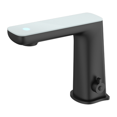 NERO CLAUDIA SENSOR MIXER WITH WHITE TOP DISPLAY 164MM MATTE BLACK