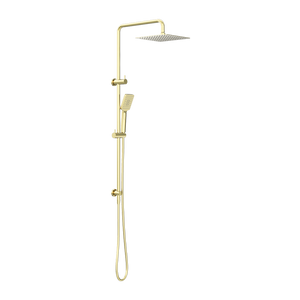 NERO SQUARE PROJECT TWIN SHOWER 250MM BRUSHED GOLD