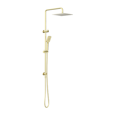 NERO SQUARE PROJECT TWIN SHOWER 250MM BRUSHED GOLD