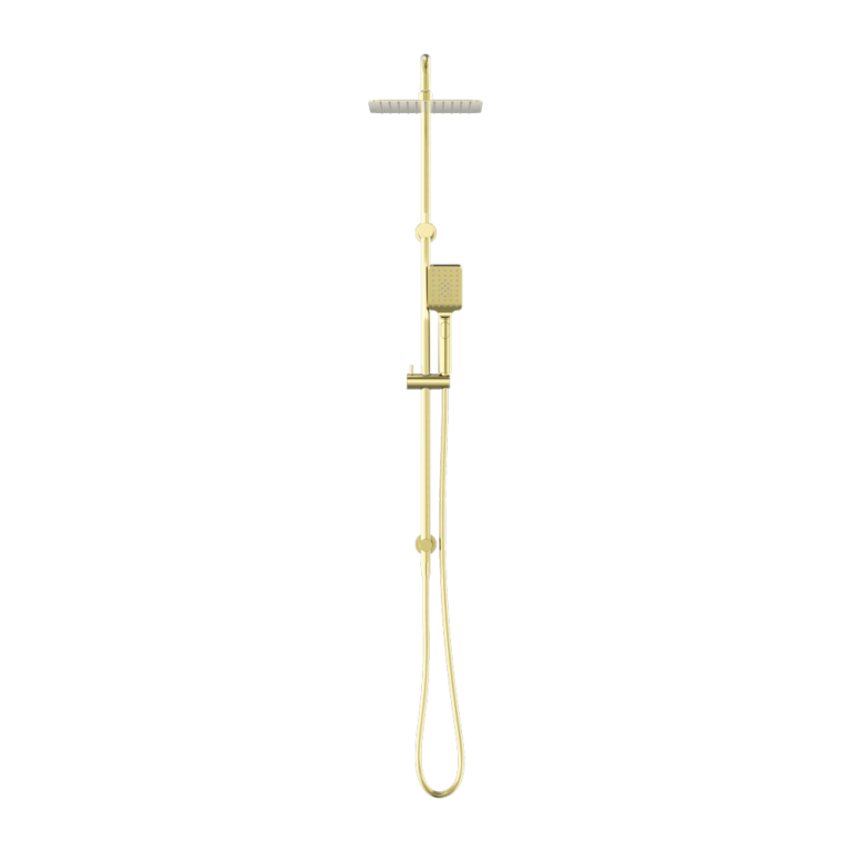 NERO SQUARE PROJECT TWIN SHOWER 250MM BRUSHED GOLD