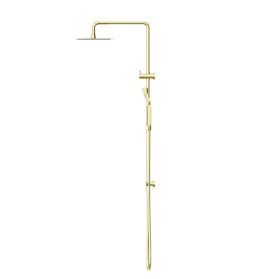 NERO SQUARE PROJECT TWIN SHOWER 250MM BRUSHED GOLD