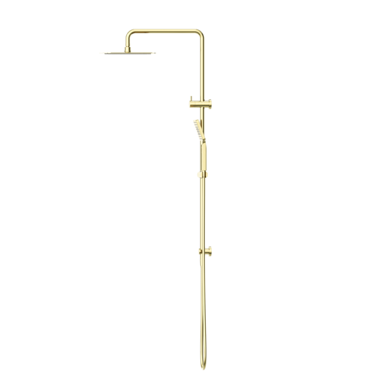 NERO SQUARE PROJECT TWIN SHOWER 250MM BRUSHED GOLD