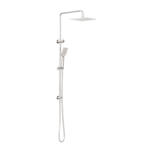 NERO SQUARE PROJECT TWIN SHOWER 250MM BRUSHED NICKEL
