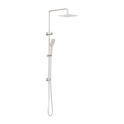 NERO SQUARE PROJECT TWIN SHOWER 250MM BRUSHED NICKEL