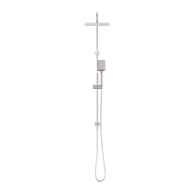 NERO SQUARE PROJECT TWIN SHOWER 250MM BRUSHED NICKEL