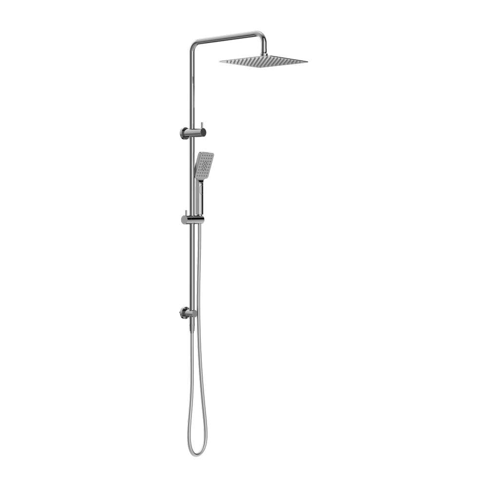 NERO SQUARE PROJECT TWIN SHOWER 250MM CHROME