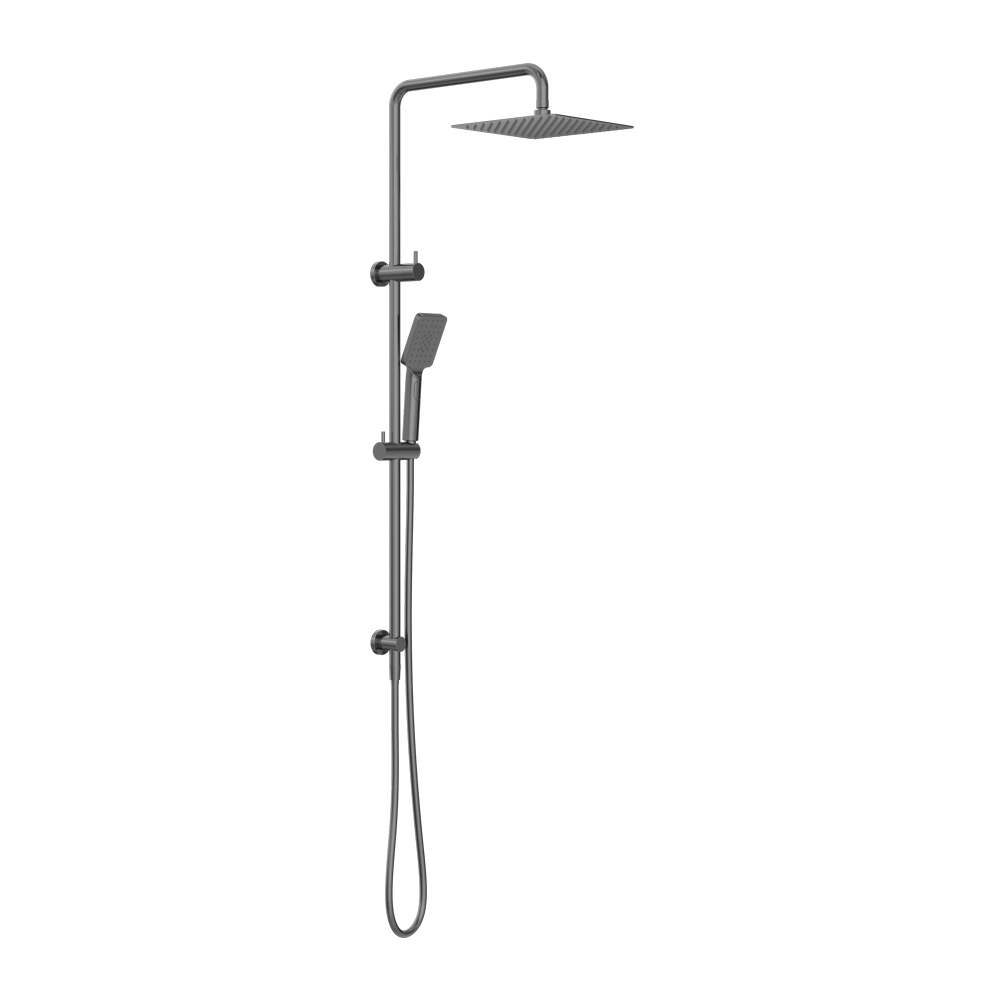 NERO SQUARE PROJECT TWIN SHOWER GUN METAL