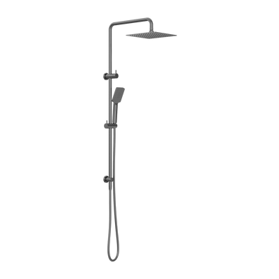 NERO SQUARE PROJECT TWIN SHOWER 250MM GUN METAL