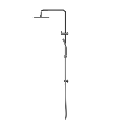 NERO SQUARE PROJECT TWIN SHOWER 250MM GUN METAL