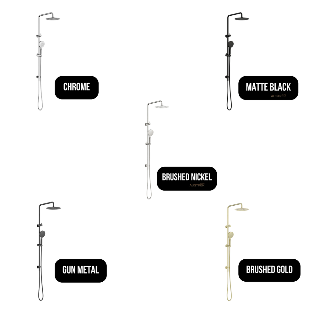 NERO DOLCE II ROUND TWIN SHOWER 1116MM CHROME