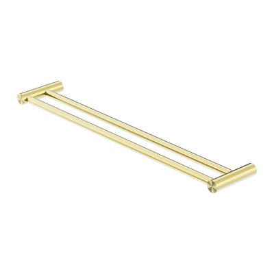 NERO MECCA DOUBLE NON-HEATED TOWEL RAIL BRUSHED GOLD (ALSO AVAILABLE IN 600MM AND 800MM)