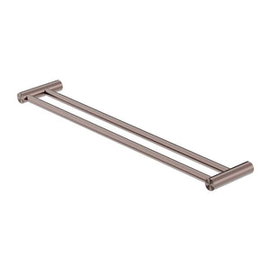 NERO MECCA DOUBLE NON-HEATED TOWEL RAIL BRUSHED BRONZE (ALSO AVAILABLE IN 600MM AND 800MM)