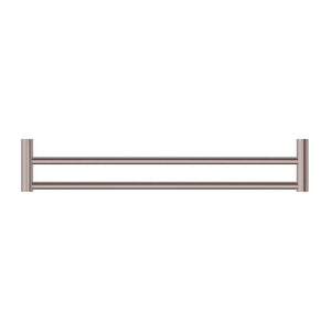 NERO MECCA DOUBLE NON-HEATED TOWEL RAIL BRUSHED BRONZE (ALSO AVAILABLE IN 600MM AND 800MM)