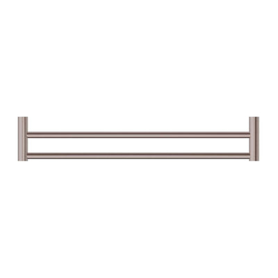 NERO MECCA DOUBLE NON-HEATED TOWEL RAIL BRUSHED BRONZE (ALSO AVAILABLE IN 600MM AND 800MM)
