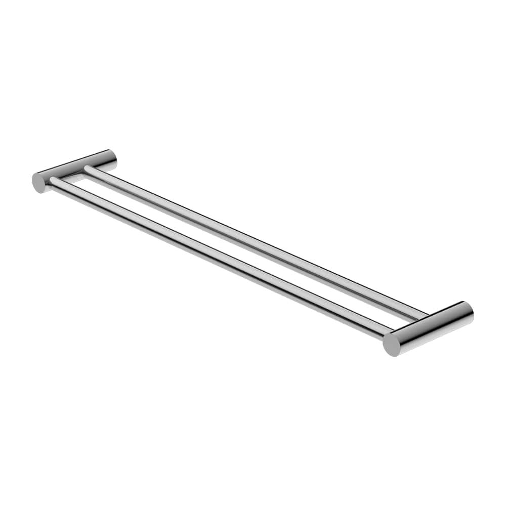 NERO MECCA DOUBLE NON-HEATED TOWEL RAIL CHROME (AVAILABLE IN 600MM AND 800MM)