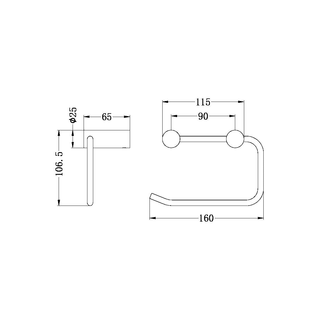 NERO MECCA TOILET ROLL HOLDER BRUSHED NICKEL