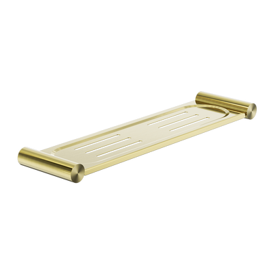 NERO MECCA METAL SHOWER SHELF BRUSHED GOLD