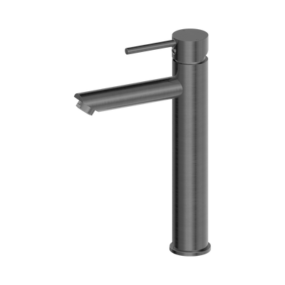 NERO DOLCE LEAD FREE TALL BASIN MIXER STRAIGHT SPOUT 286MM GUN METAL